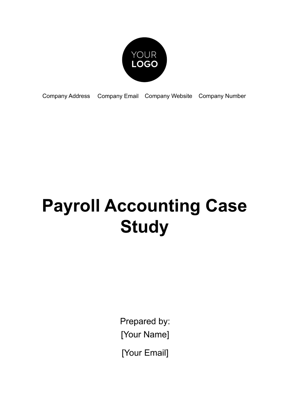 Payroll Accounting Case Study Template