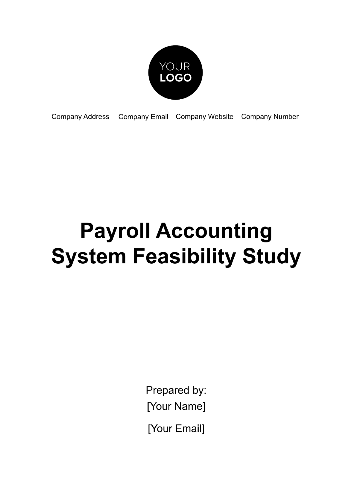 Payroll Accounting System Feasibility Study Template