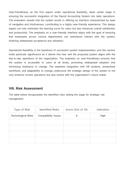Free Payroll Accounting System Feasibility Study Template to Edit Online