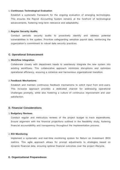 Free Payroll Accounting System Feasibility Study Template to Edit Online