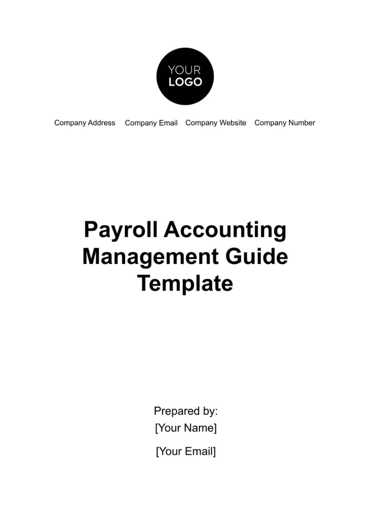 Payroll Accounting Management Guide Template