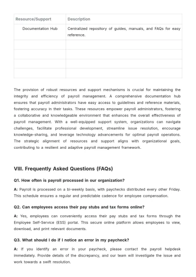 Free Payroll Accounting Management Guide Template to Edit Online