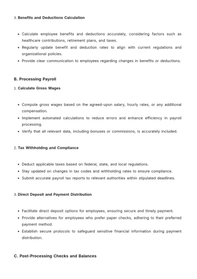 Free Payroll Accounting Management Guide Template to Edit Online