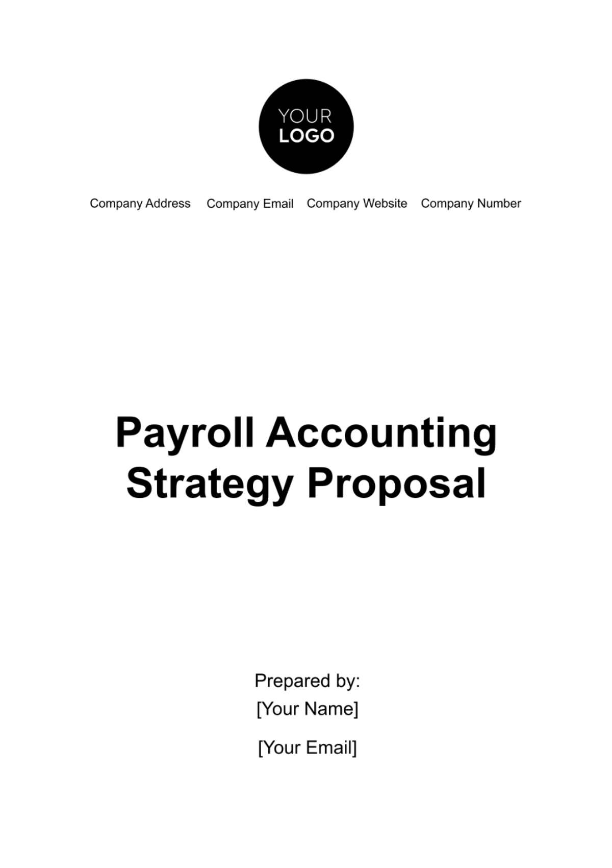 Payroll Accounting Strategy Proposal Template - Edit Online & Download