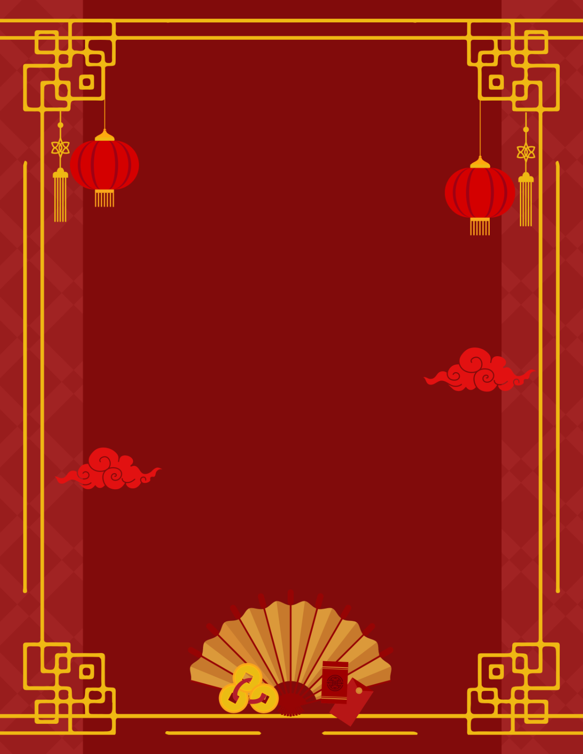 Chinese New Year Flyers Background Template