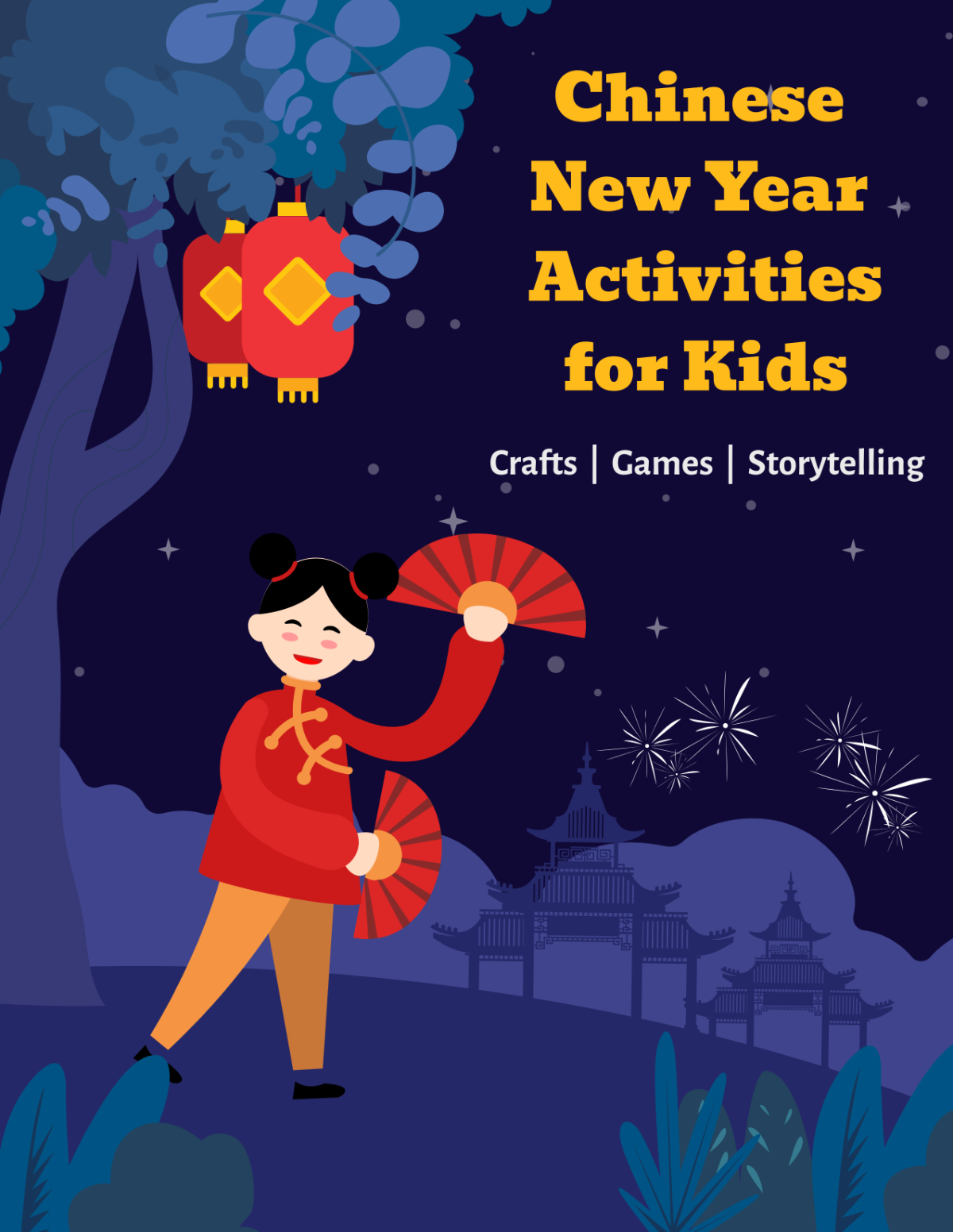 Chinese New Year Kid Activities Flyer Template