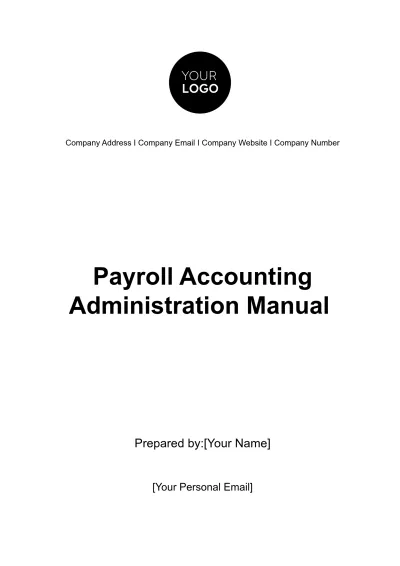 Free Payroll Accounting Administration Manual Template to Edit Online