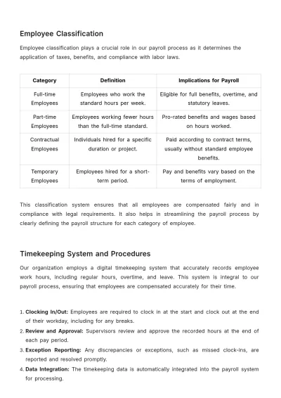 Free Payroll Accounting Administration Manual Template to Edit Online