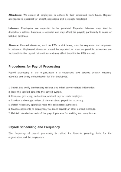Free Payroll Accounting Administration Manual Template to Edit Online
