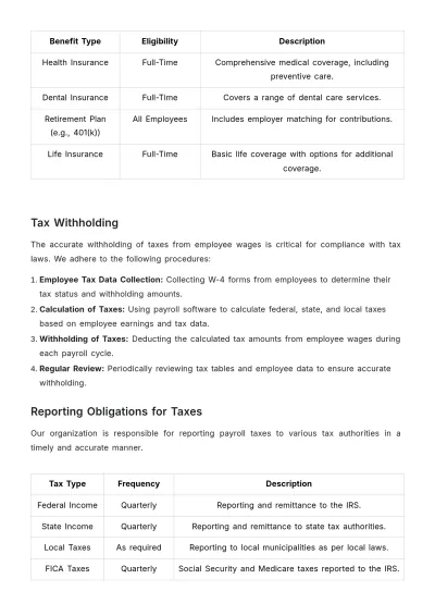 Free Payroll Accounting Administration Manual Template to Edit Online