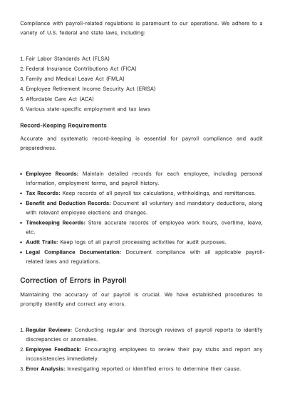 Free Payroll Accounting Administration Manual Template to Edit Online