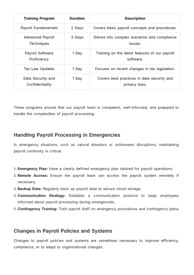 Free Payroll Accounting Procedures Manual Template to Edit Online