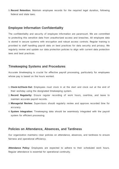 Free Payroll Accounting Procedures Manual Template to Edit Online