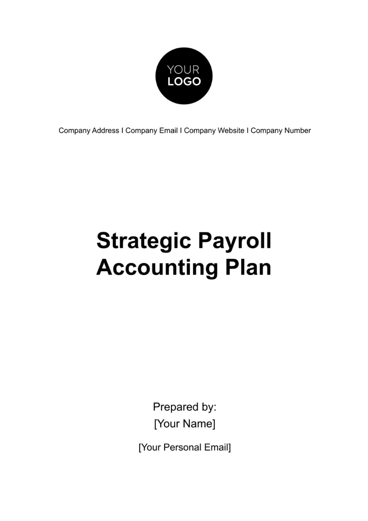Free Strategic Payroll Accounting Plan Template