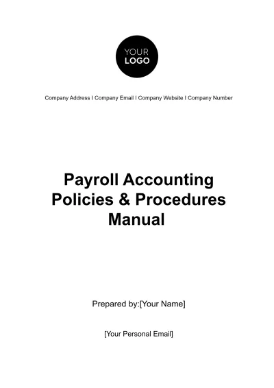 Free Payroll Accounting Policies & Procedures Manual Template to Edit Online