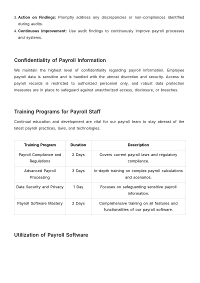 Free Payroll Accounting Policies & Procedures Manual Template to Edit Online