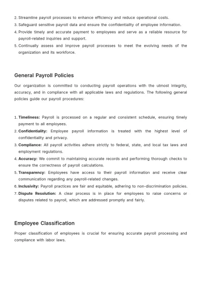 Free Payroll Accounting Policies & Procedures Manual Template to Edit Online