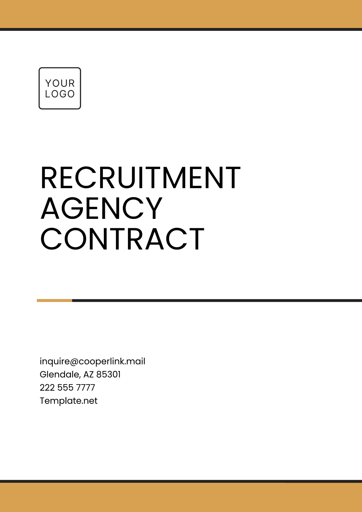 Recruitment Agency Contract Template - Edit Online & Download