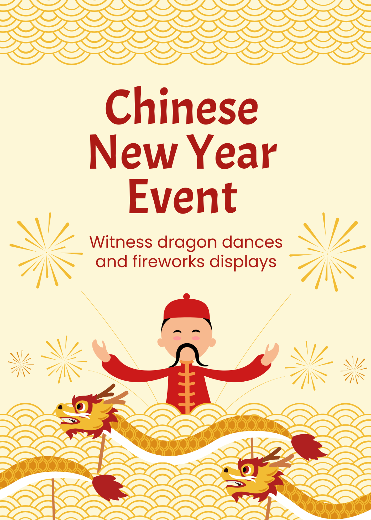Chinese New Year Event Invitation Template