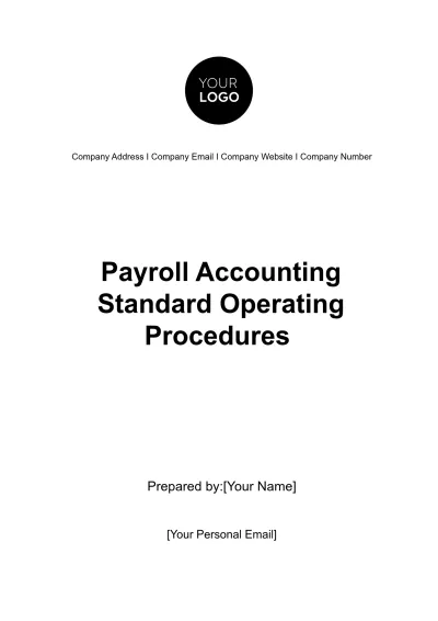 Free Payroll Accounting Standard Operating Procedures Template to Edit Online