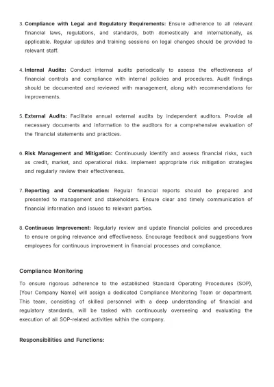 Free Payroll Accounting Standard Operating Procedures Template to Edit Online
