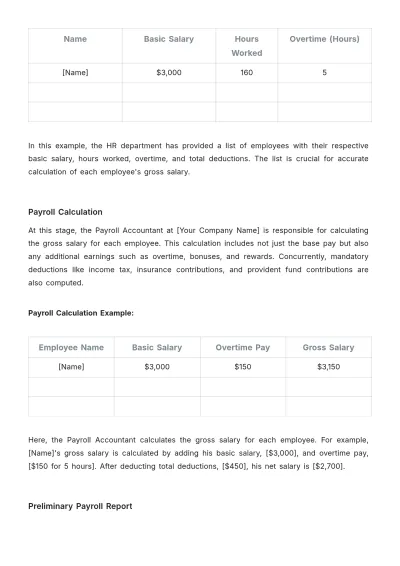 Free Payroll Accounting Standard Operating Procedures Template to Edit Online