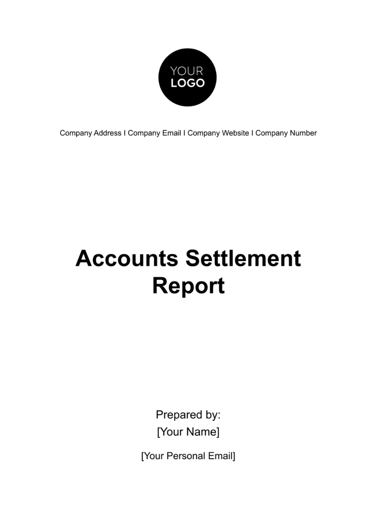 Accounts Settlement Report Template - Edit Online & Download