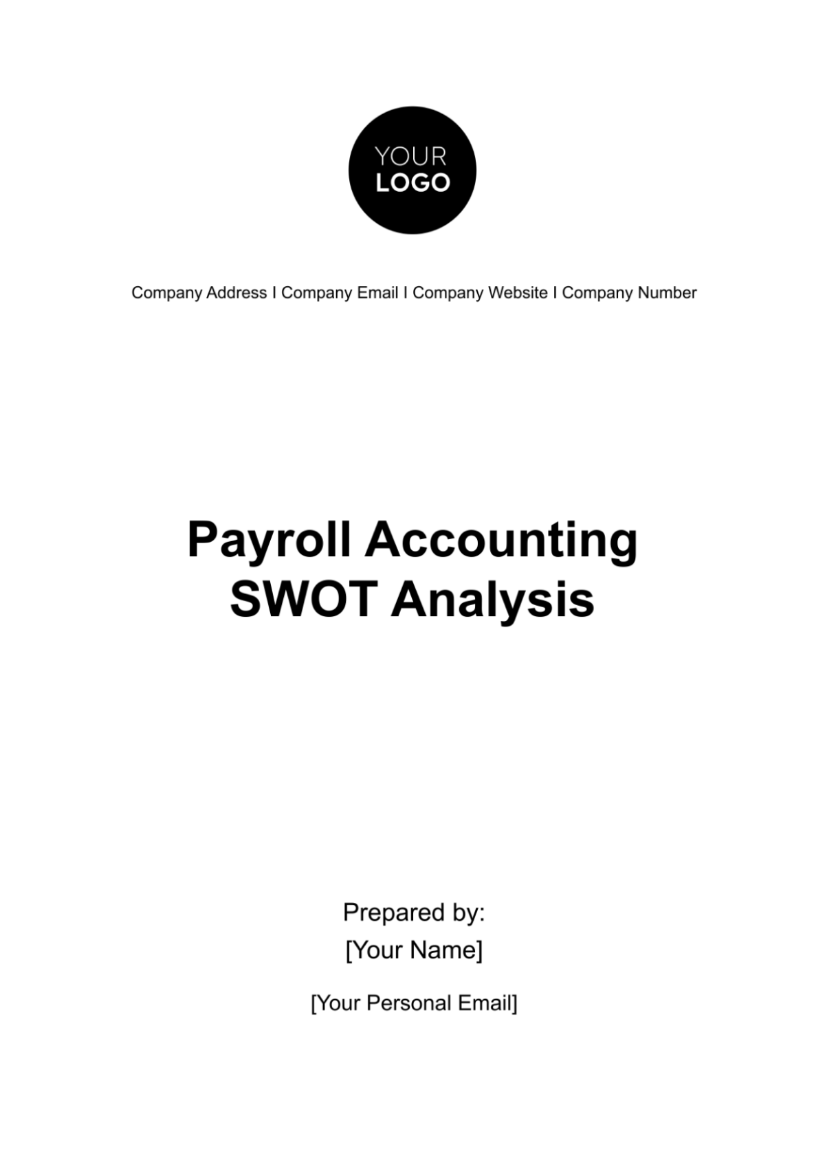 Payroll Accounting SWOT Analysis Template
