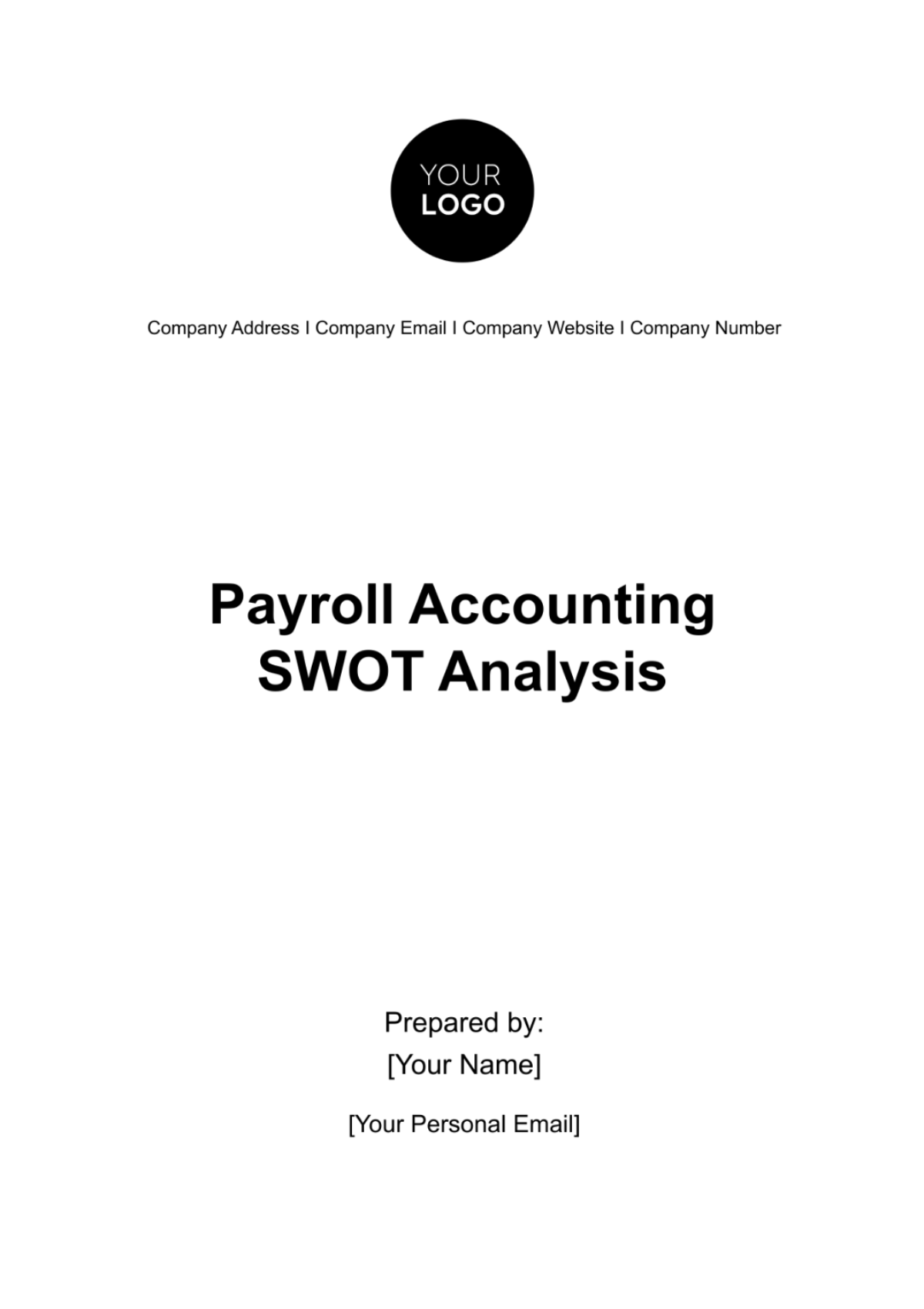 Payroll Accounting SWOT Analysis Template