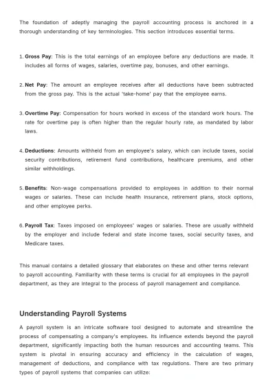 Free Payroll Accounting Training Manual Template to Edit Online