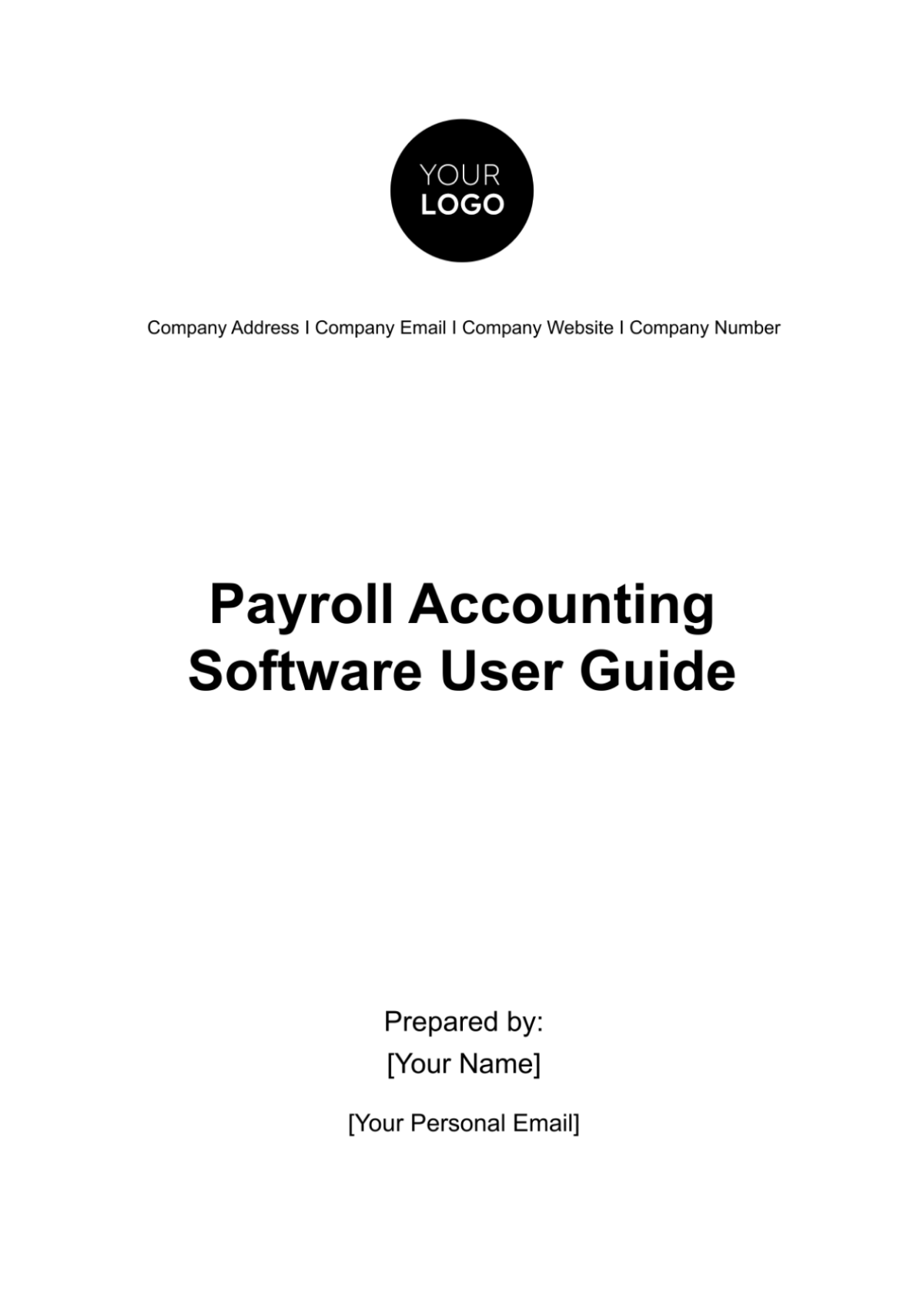 Payroll Accounting Software User Guide Template