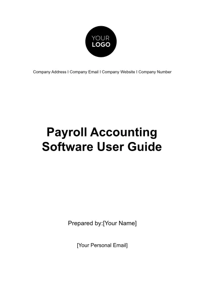 Free Payroll Accounting Software User Guide Template to Edit Online