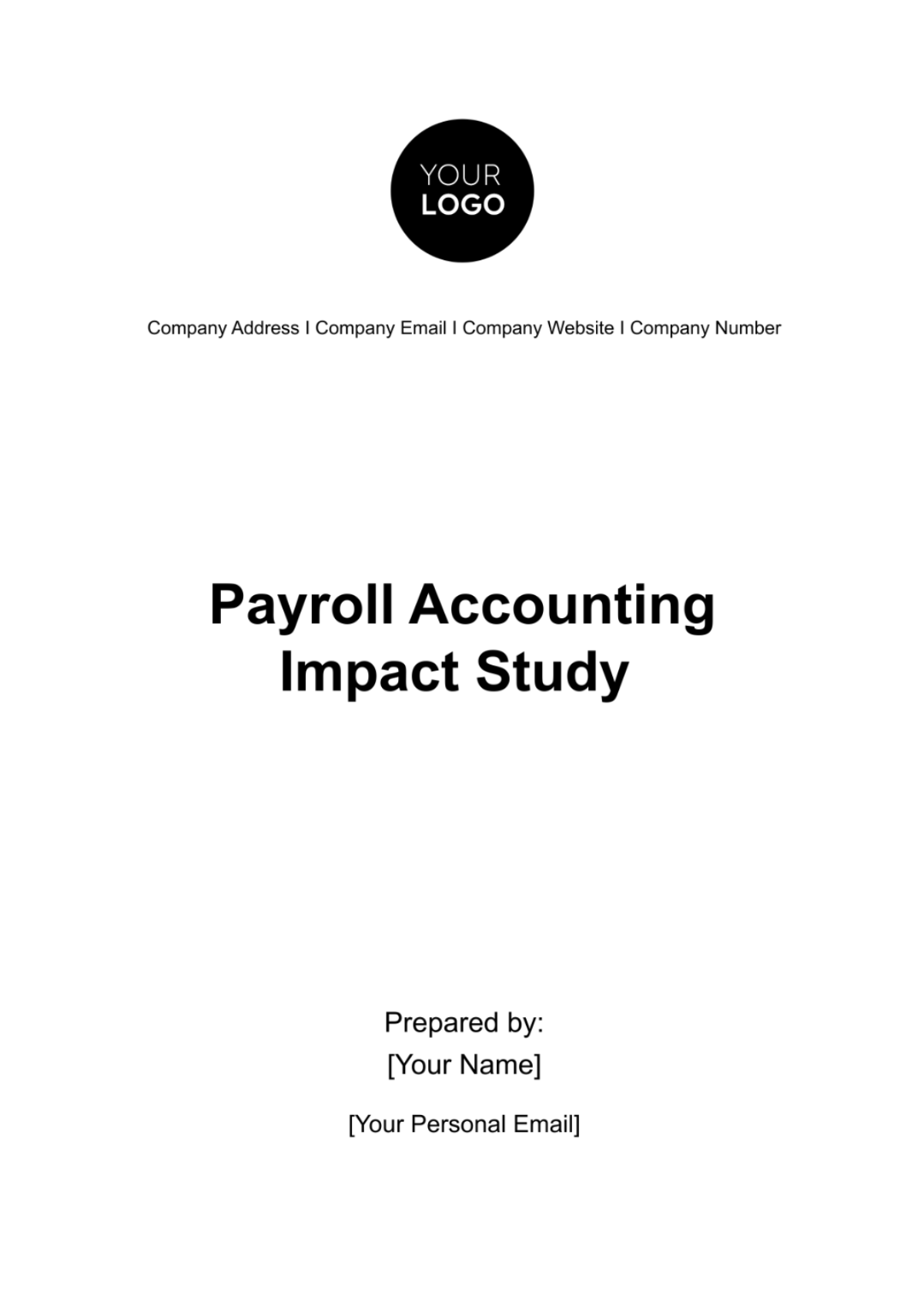 Payroll Accounting Impact Study Template