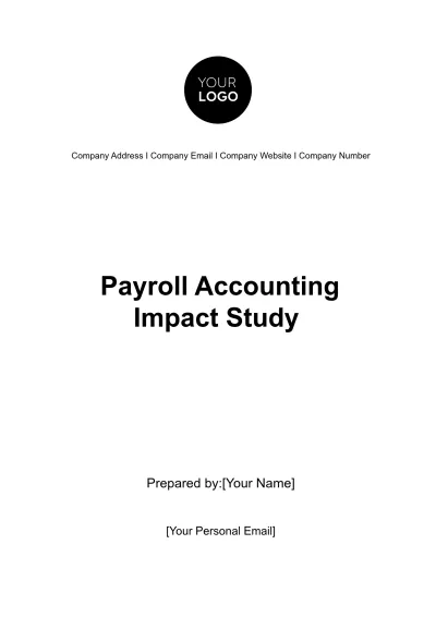 Free Payroll Accounting Impact Study Template to Edit Online