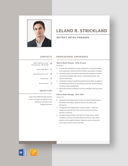 Free General Manager Retail Resume - Download in Word, Apple Pages ...