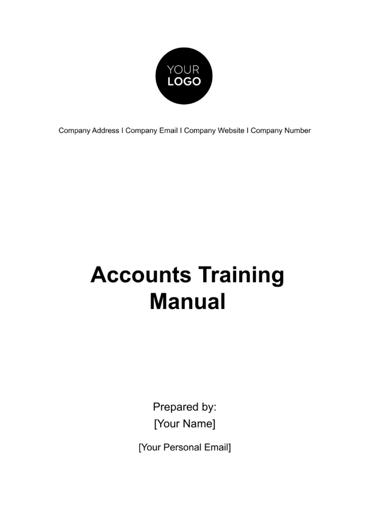 Free Accounts Training Manual Template