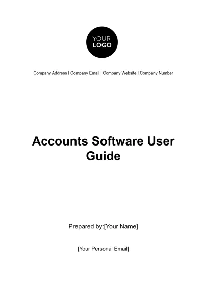 Free Accounts Software User Guide Template to Edit Online