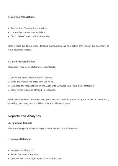 Free Accounts Software User Guide Template to Edit Online