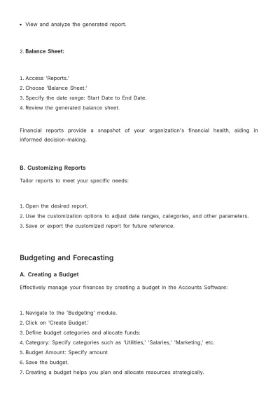 Free Accounts Software User Guide Template to Edit Online