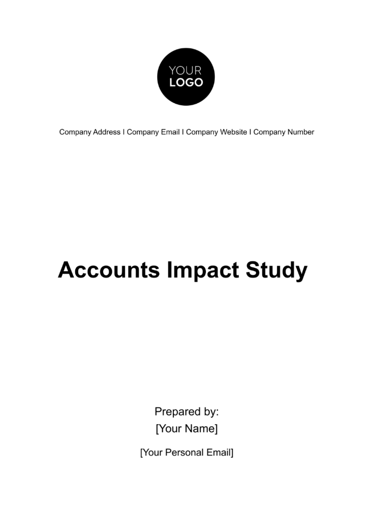 Free Accounts Impact Study Template