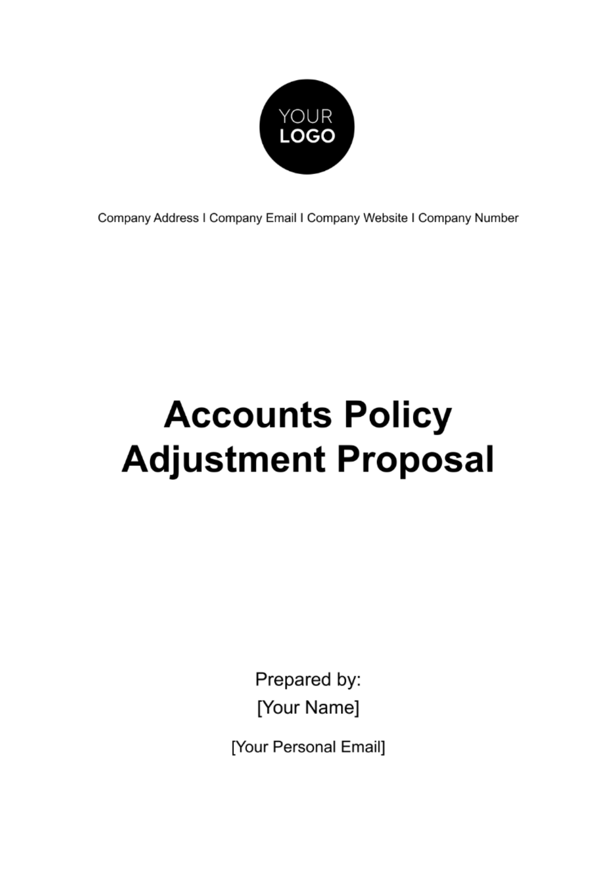 Free Accounts Policy Adjustment Proposal Template