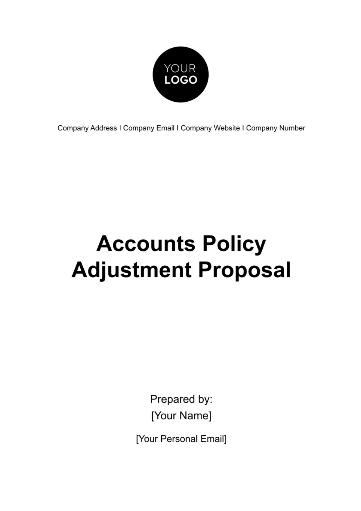 Accounts Policy Adjustment Proposal Template - Edit Online & Download