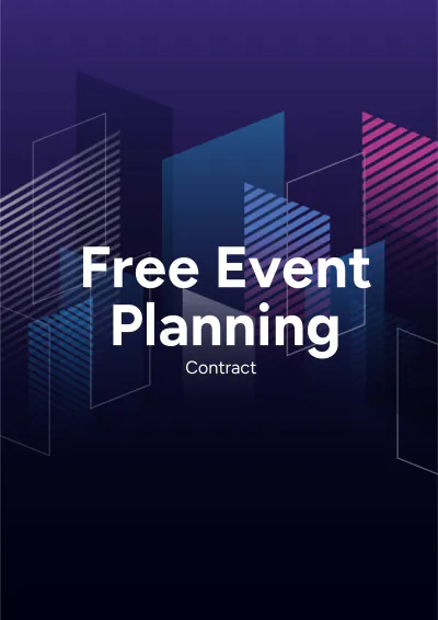 Free Event Planning Contract Template to Edit Online