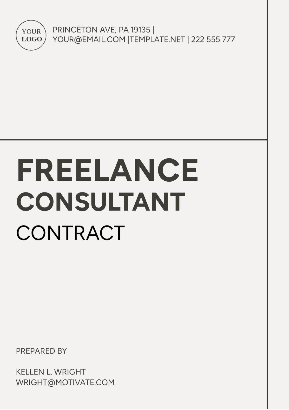 Freelance Consultant Contract Template - Edit Online & Download