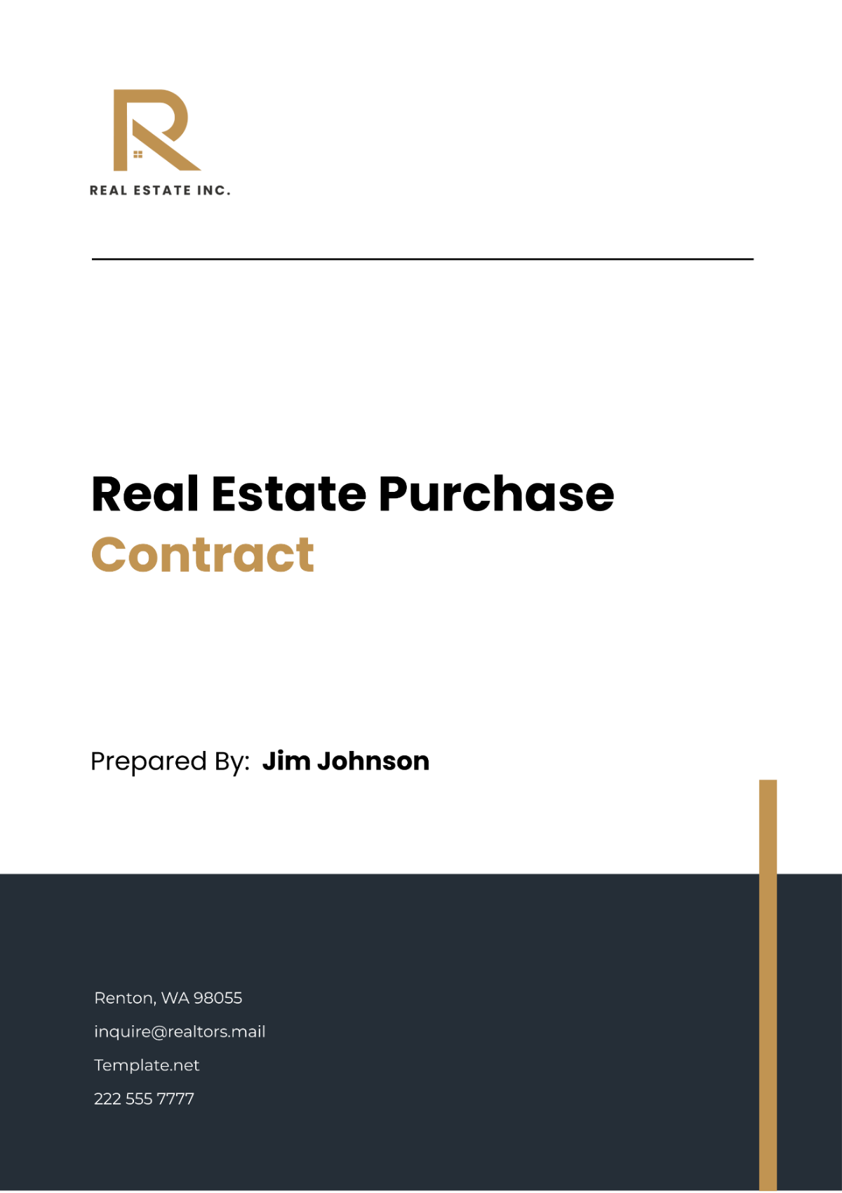 Real Estate Purchase Contract Layout Template - Edit Online & Download