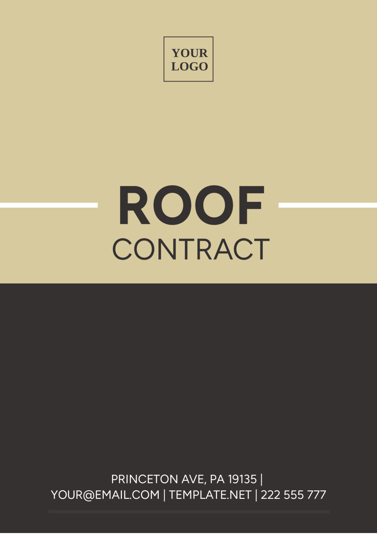 Roof Contract Template - Edit Online & Download