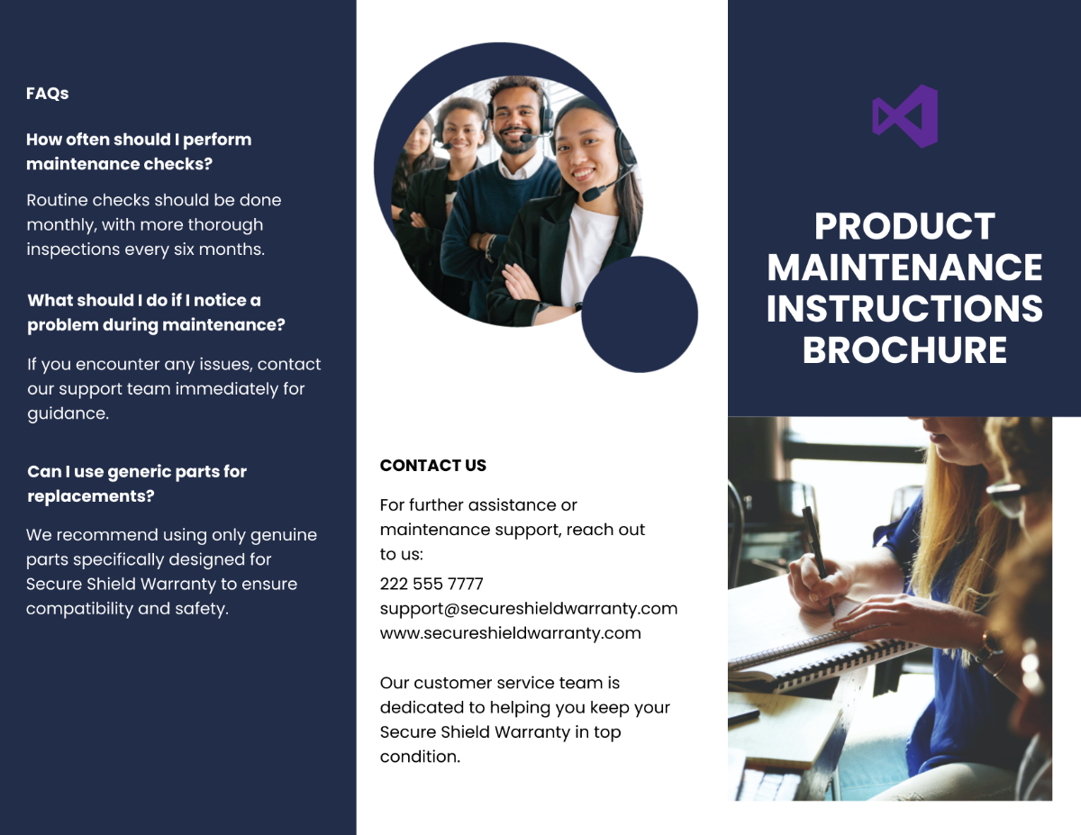 Product Maintenance Instructions Brochure Template - Edit Online & Download