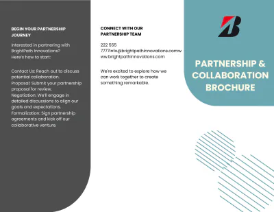 Free Partnership and Collaboration Brochure Template to Edit Online