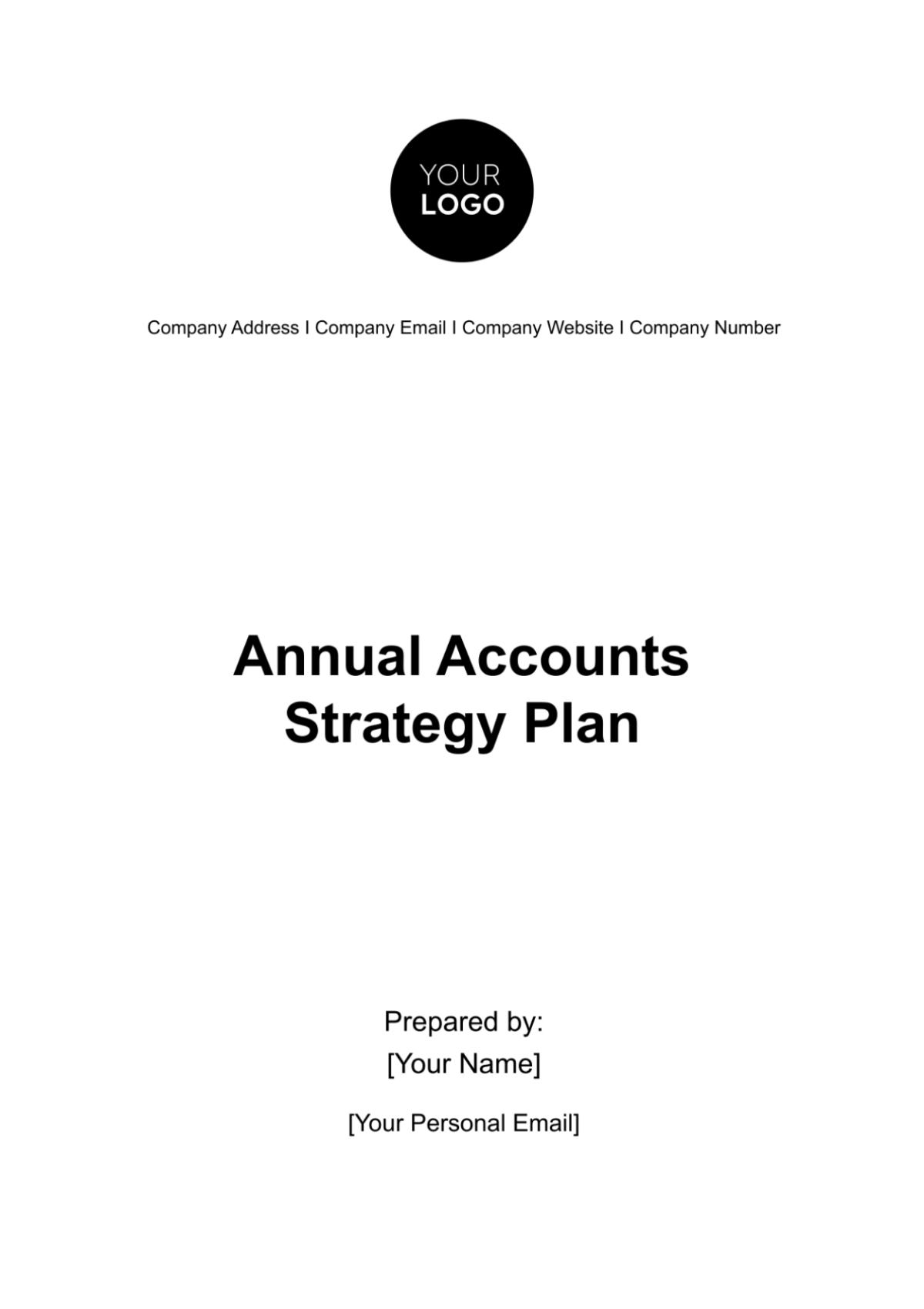 Annual Accounts Strategy Plan Template