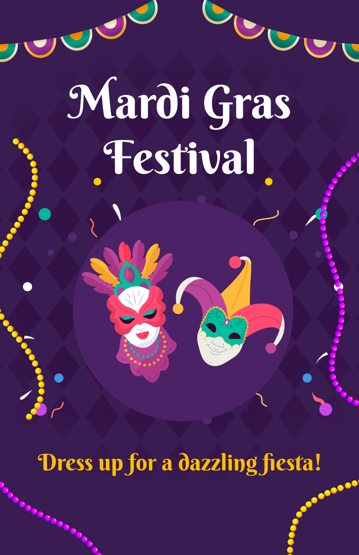 Mardi Gras Festival Posters Template